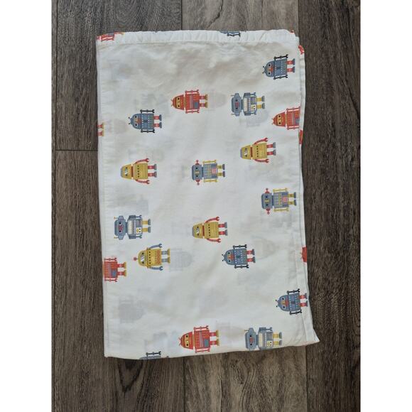 Crate & Barrel Kids Robot Flat Fitted Twin Sheet Set Organic Cotton - Picture 4 of 10